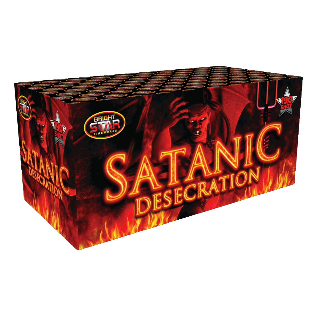 Satanic Desecration 190 Shot Barrage Fireworks from Home Delivery Fireworks