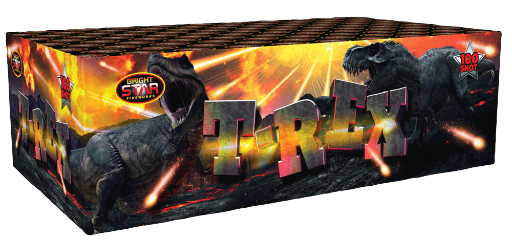 T-Rex 100 Shot Barrage Fireworks from Home Delivery Fireworks