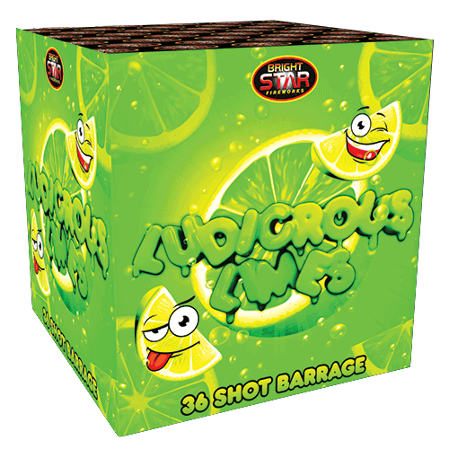 Ludicrous Limes 36 Shot Barrage Fireworks from Home Delivery Fireworks