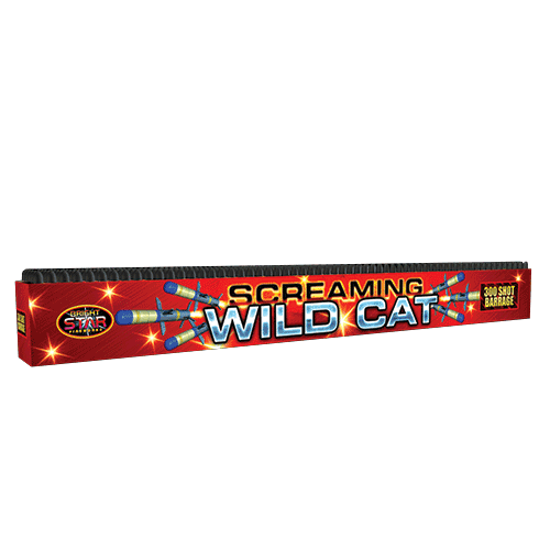 Screaming Wildcat 300 Shot Barrage Fireworks from Home Delivery Fireworks