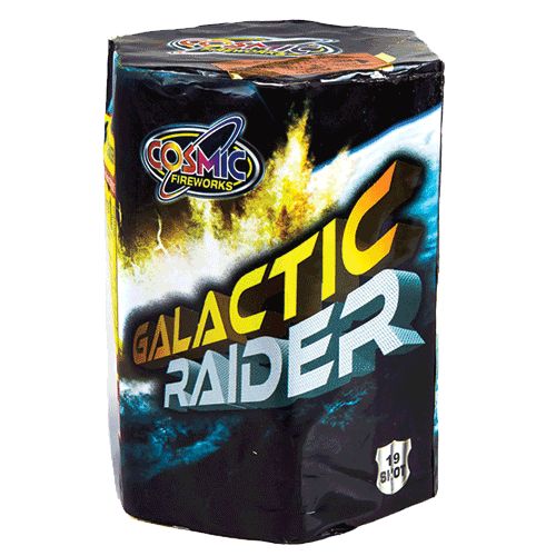 Galactic Raider 19 Shot Barrage Fireworks from Home Delivery Fireworks
