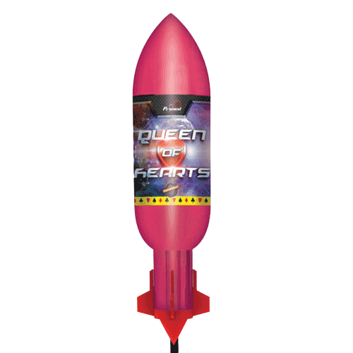 Queen of Hearts Occasion Rocket Firework from Home Delivery Fireworks