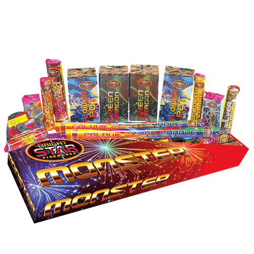 Monster 13pce Selection Box from Home Delivery Fireworks